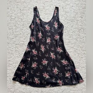 *3 for $9* Vintage Satin Floral Mini Dress